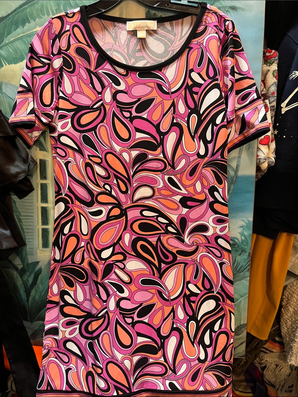 Michael Kors Pink Multi-Print Short Sleeve Tunic